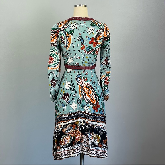 ANTHROPOLOGIE Akemi + Kin Karmina Sky Blue Beaded Dress with Pockets Size 2 - Picture 5 of 14